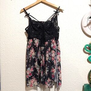 Avidlove Women Black Floral Lace‎ Babydoll Nightgown Chemise Lingerie 16W fairy